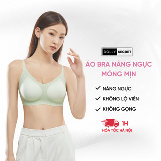 Áo Bra Nữ Thoải Mái Có Đệm Mút Nâng Ngực Mỏng Mịn  DOLLYSECRET Thoáng Mát Không Viền Không Gọng A63