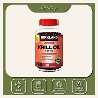 [Chính Hãng] Dầu nhuyễn thể Kirkland Krill Oil Omega3 + Astaxanthin 500mg - 180 viên