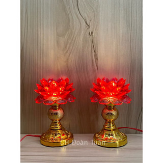 Đèn thờ led hoa sen xi số 1( giá bán một cặp) LX01