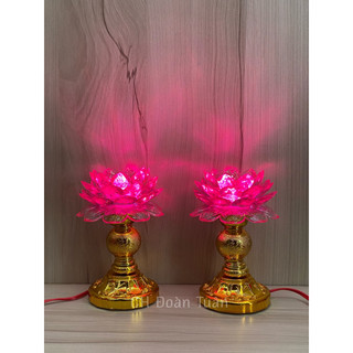 Đèn thờ led hoa sen xi số 1( giá bán một cặp) LX01