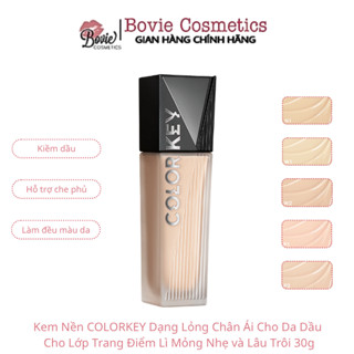 Kem Nền Mỏng Nhẹ, Lâu Trôi, Dành Cho Da Dầu Colorkey Long Lasting Flawless Liquid Foundation 30g