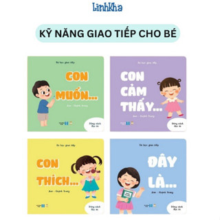 Bộ 4 Sách Song Ngữ Bé Học Kĩ Năng Giao Tiếp: Con Muốn, Con Cảm Thấy, Con Thích, Đây Là... - Lionbooks
