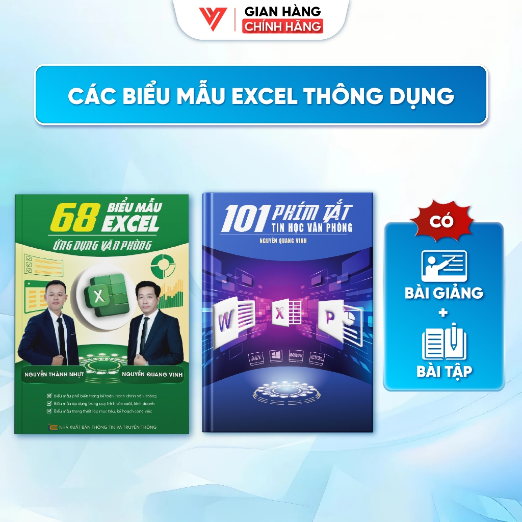 Bộ đôi Sách Google Sheets - 101 Phím Tắt VNETBOOK Chính Hãng Kèm Video Học Tập