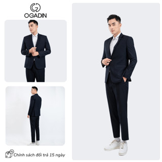  Bộ Vest Nam - Bộ Suite OGADIN Cao Cấp Hoạ Tiết Kẻ Chìm Trẻ Trung Thanh Lịch Quý Ông OGADIN OBV002 
