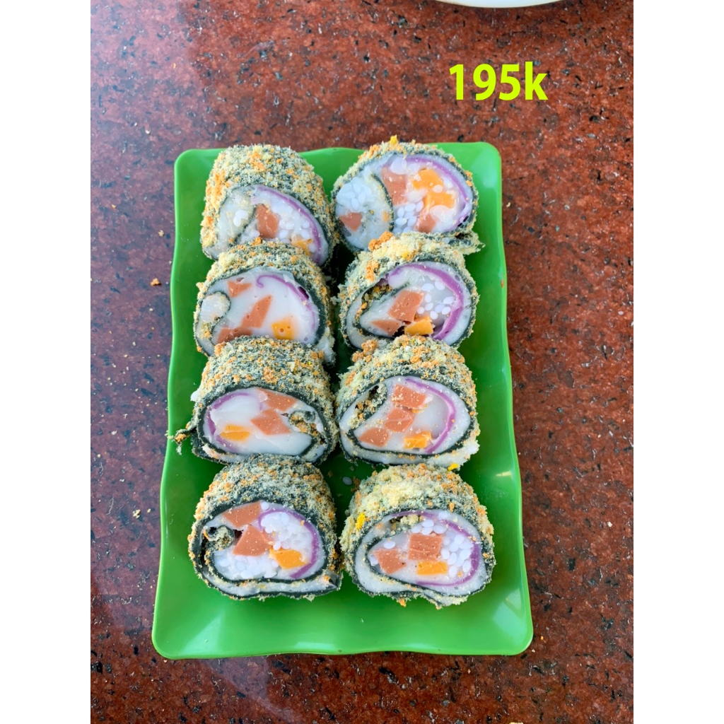 Mô hình kimbap chiên ( 8 miếng ) , đồ ăn vặt mô hình