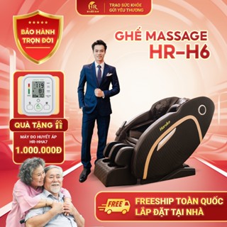 Ghế massage toàn thân HR Haruko H6, con lăn cố định máy massage bảo hành trọn đời lắp đặt tại nhà
