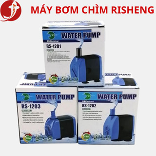 Máy bơm chìm Risheng RS-1201, RS-1202, RS-1203, tạo oxy cho bể cá, lọc tuần hoàn, không gây tiếng ồn