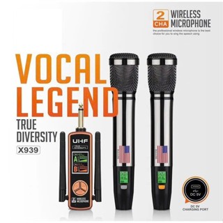 Micro Không Dây JB X939 - Mic Chống Hú Tốt, Bắt Âm Nhạy, Chất Âm Trong Trẻo, Giọng Hát Mượt Mà, sài cho Amply, Loa Kéo