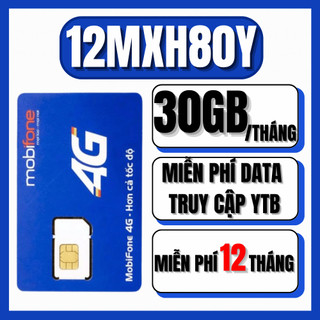 [ TRỌN 1 NĂM ] Sim Mobifone 4G 12MXH80Y Miễn Phí 1 Tỷ Gb Sử Dụng vào Mạng Xem YouTB Thả Ga Không Giới Hạn