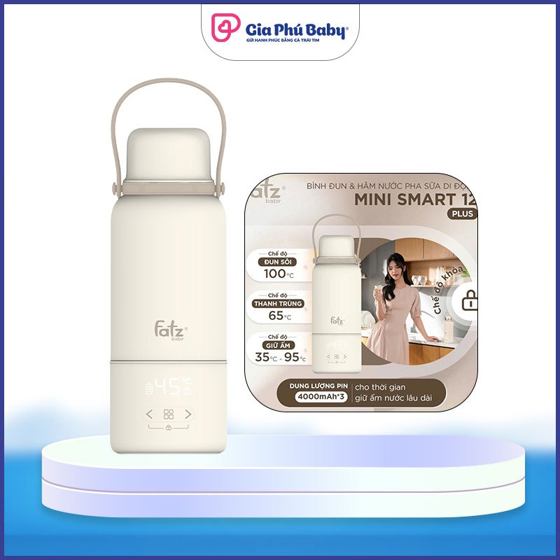 Bình đun và hâm nước pha sữa di động Mini Smart 12 plus bảo hành 12 tháng