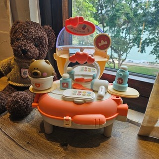 Bộ đồ chơi bàn trang điểm cho bé - Cao cấp, an toàn (Balo gấu xinh xắn)-Bear Magic Backpack Dressing