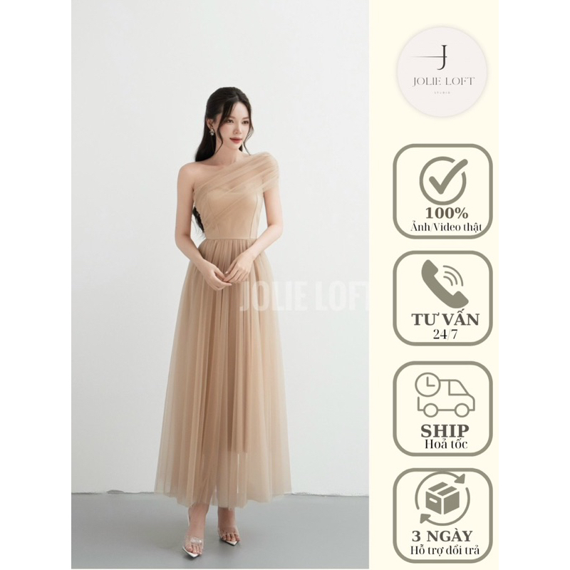 Váy nữ dự tiệc cúp ngực nude thiết kế Velvet Dress JOLIE LOFT, đầm dáng dài sang trọng đi chơi size 