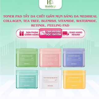 Toner Pad Tẩy Da Chết Giảm Mụn Sáng Da Mediheal Collagen, Tea Tree, Blemish, Vitamide, Watermide, Retinol, Peeling Pad