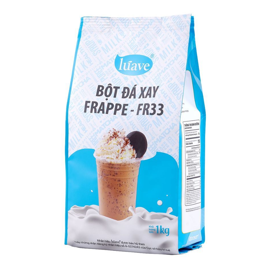 SẴN - BỘT ĐÁ XAY FRAPPE - FR33 LUAVE TÚI 1KG - BỘT MIX CHỐNG TÁCH LỚP ĐỈNH CHÓP