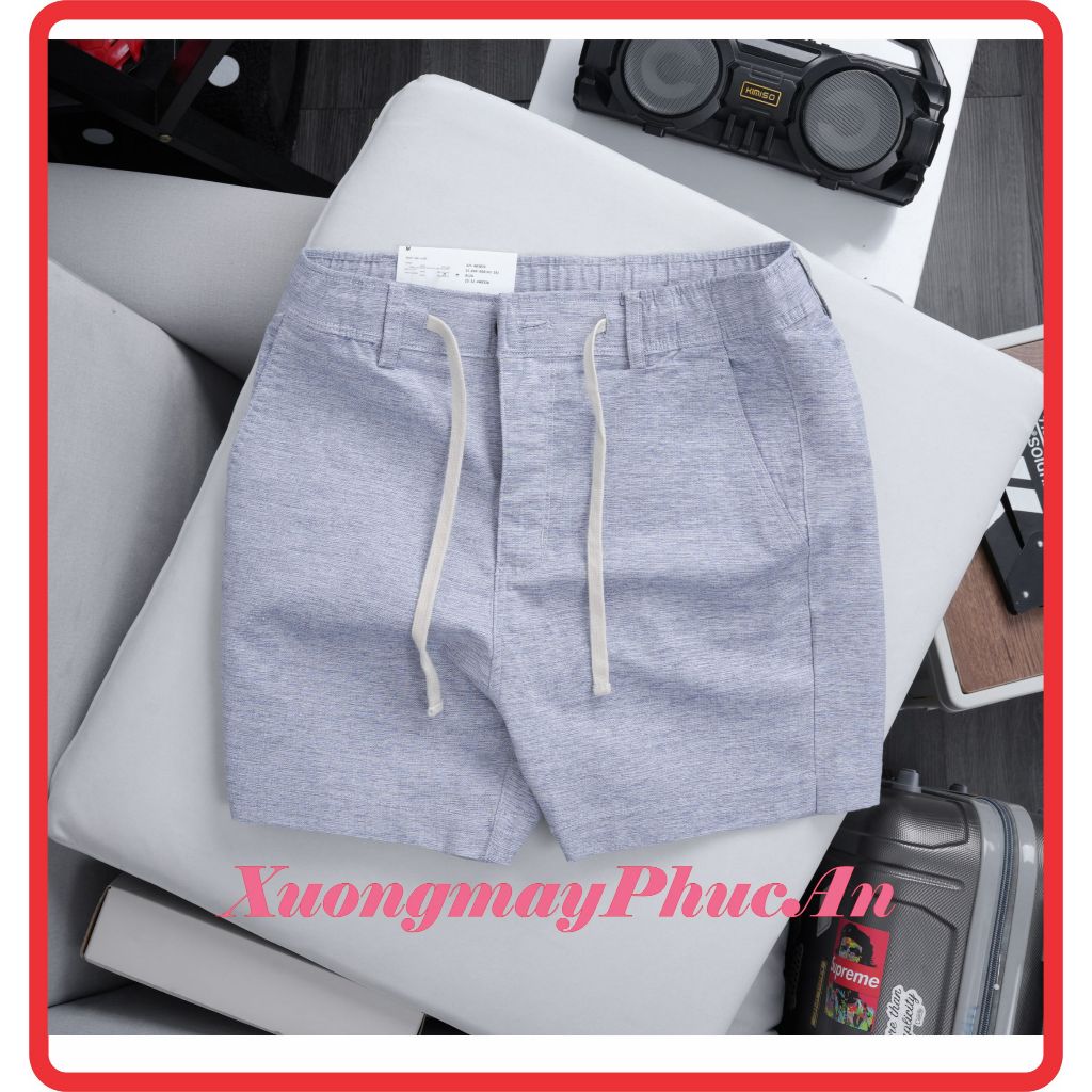 Quần Short Nam Lưng thun chất Kaki Form ôm ngắn trên gối