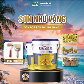 [5L-10L-18L] Sơn Nhũ Đồng, Nhũ Vàng Ánh Kim Cao Cấp,Trang Trí Ngoại Thất Hệ Nước An Toàn Bền Màu / DURA GOLD PAINT Dung