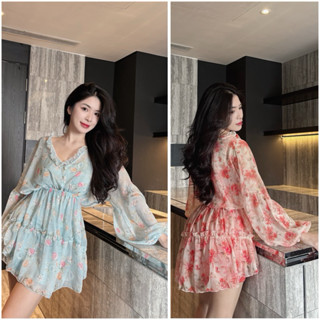  Váy voan hoa kèm váy thun lót 2 dây mặc đi chơi dạo phố  Mã #69  