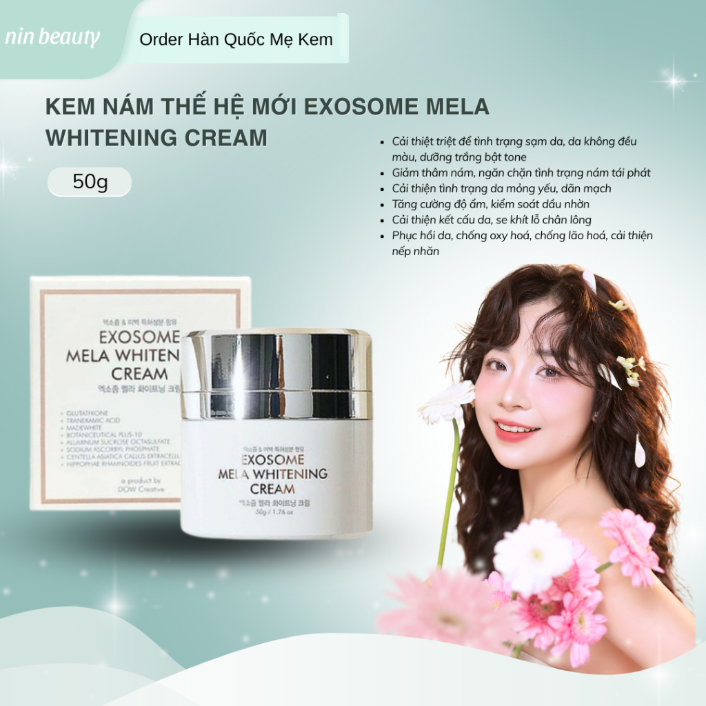 Kem nám thế hệ mới Exosome Mela Whitening Cream 50g