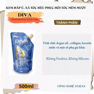 Hấp Dầu Collagen Diva Repair Hair Protect Color 500ml | Kem Hấp Dưỡng Tóc Mềm Mượt Cho Tóc Nhuộm