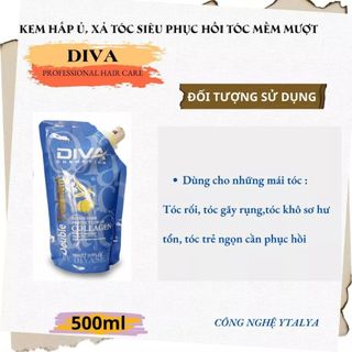 Hấp Dầu Collagen Diva Repair Hair Protect Color 500ml | Kem Hấp Dưỡng Tóc Mềm Mượt Cho Tóc Nhuộm