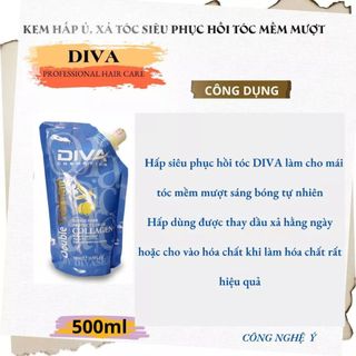 Hấp Dầu Collagen Diva Repair Hair Protect Color 500ml | Kem Hấp Dưỡng Tóc Mềm Mượt Cho Tóc Nhuộm
