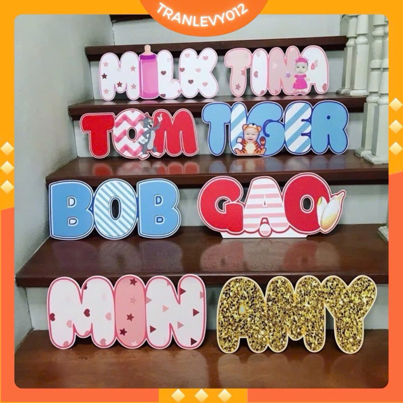 Chữ để bàn cho bé( 10k/ 1 ký tự)