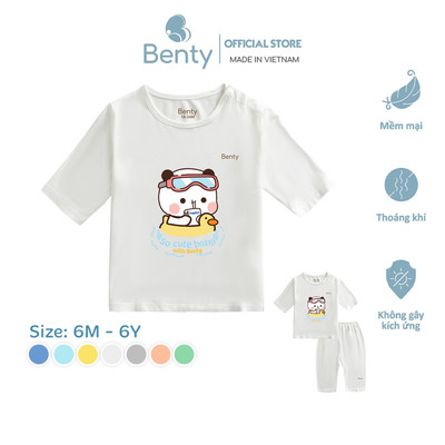 Bộ đồ lửng cho bé BENTY BT031 chất vải cao cấp mềm mịn mát, quần áo trẻ em cao cấp chính hãng
