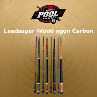  Cơ Bida Gậy Bi-a Lỗ Leadsuper Wood Vân Gỗ Cao Cấp Ngọn Carbon Black Power AK 12.8mm  Chính hãng  