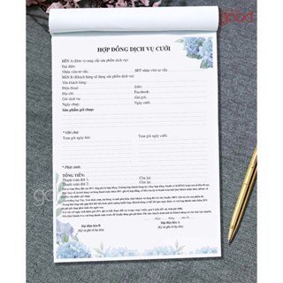  Quyển Hợp đồng dịch vụ cưới dịch vụ chụp ảnh dịch vụ may váy thông tin hợp đồng cưới quyển 100 tờ kích thước A4 và A5 