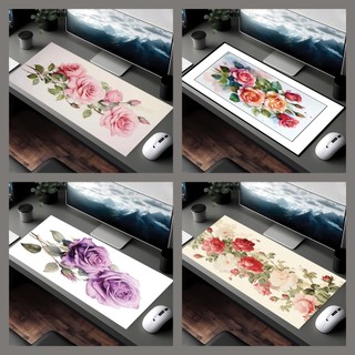  Hoa Hồng Nghệ Thuật – Miếng Lót Chuột Máy Tính Cỡ Lớn Phong Cách Retro chống trơn trượt nhiều kích thước 