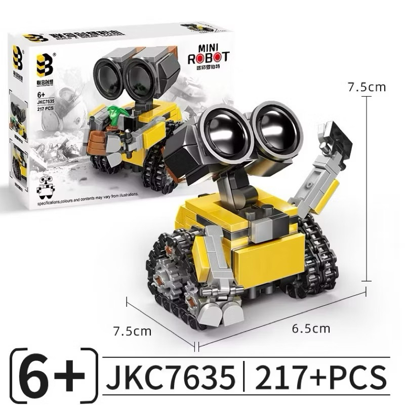 Bộ đồ chơi lắp ráp xếp hình Nhân vật Wall E mô hình lắp ghép WAlle Nhỏ pixar robot biết yêu WAll-e