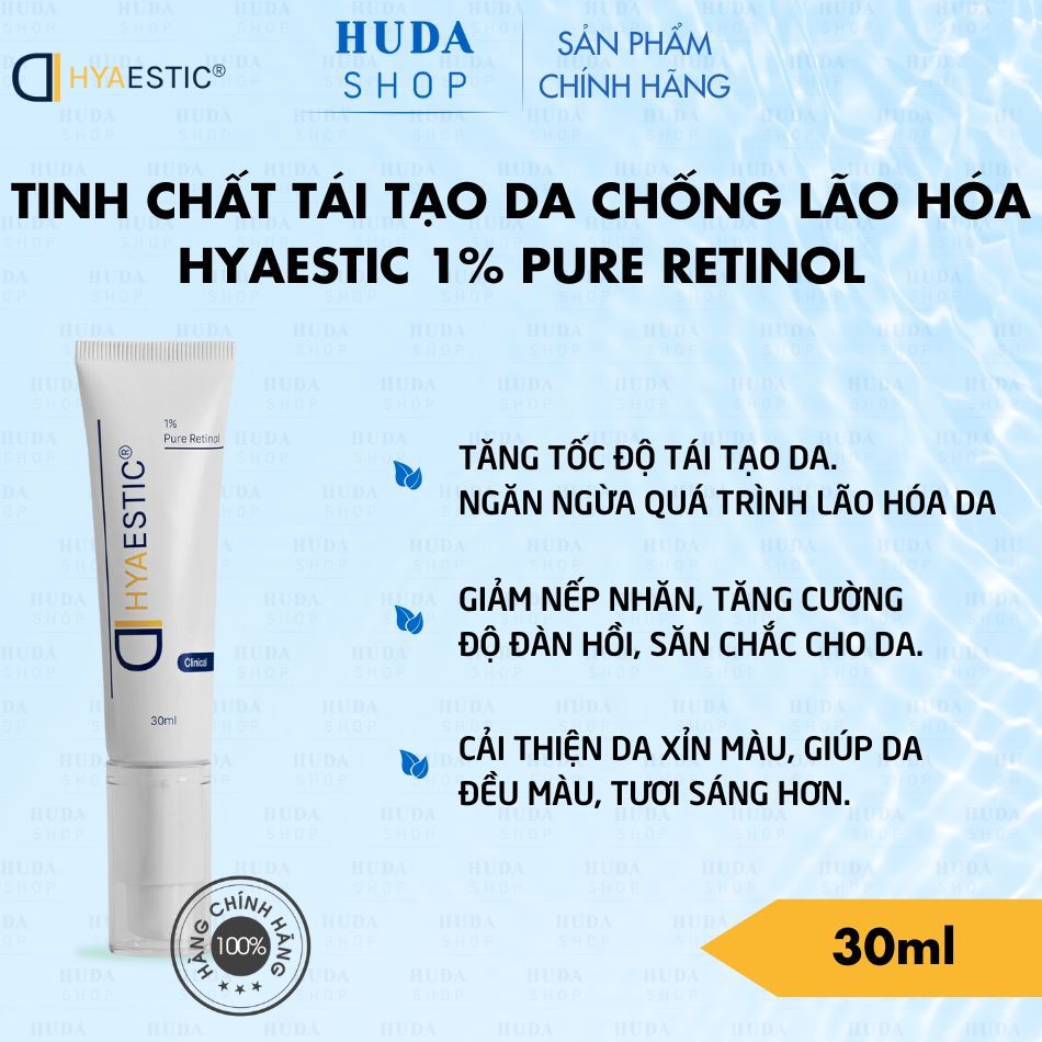 Tinh chất tái tạo da chống lão hóa 1% Retinol nguyên chất Hyaestic 1% Pure Retinol (30ml)