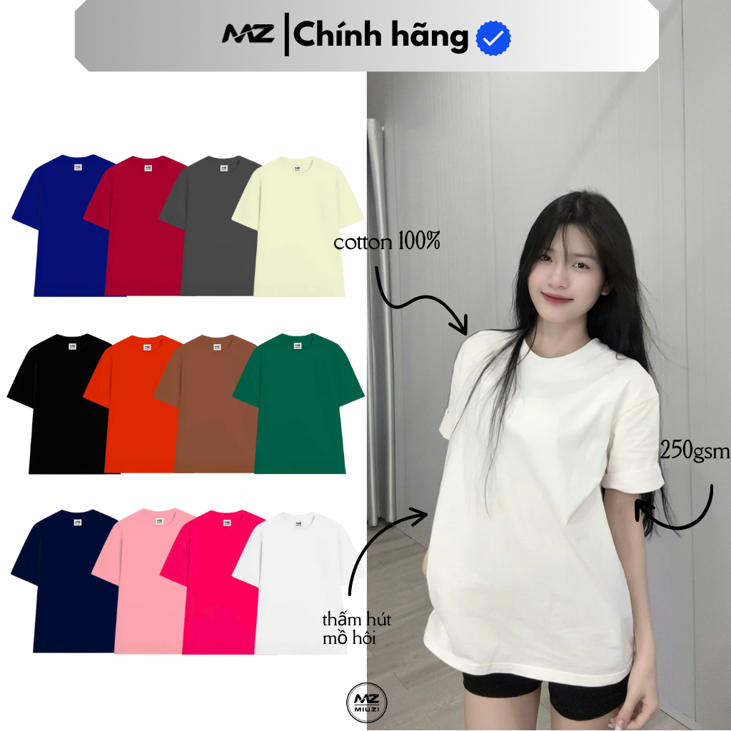 Áo phông T- shirt form rộng thoải mái vải cotton mềm mịn chống xù nhăn cực tốt MS001