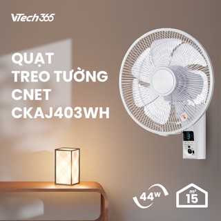 Quạt Treo Tường CNET CKAJ403WH, cảm biến chuyển động, nội địa Nhật Bản, giá đã bao gồm đổi nguồn gắn trong