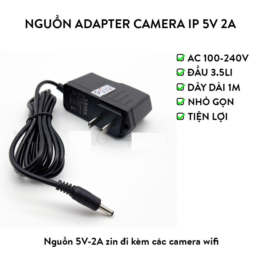 Nguồn Camera Chui Nhỏ/Lớn 3.5 x 1.35mm Zin 5V-2A và Cáp Sạc Loa Đầu Tròn Loại…