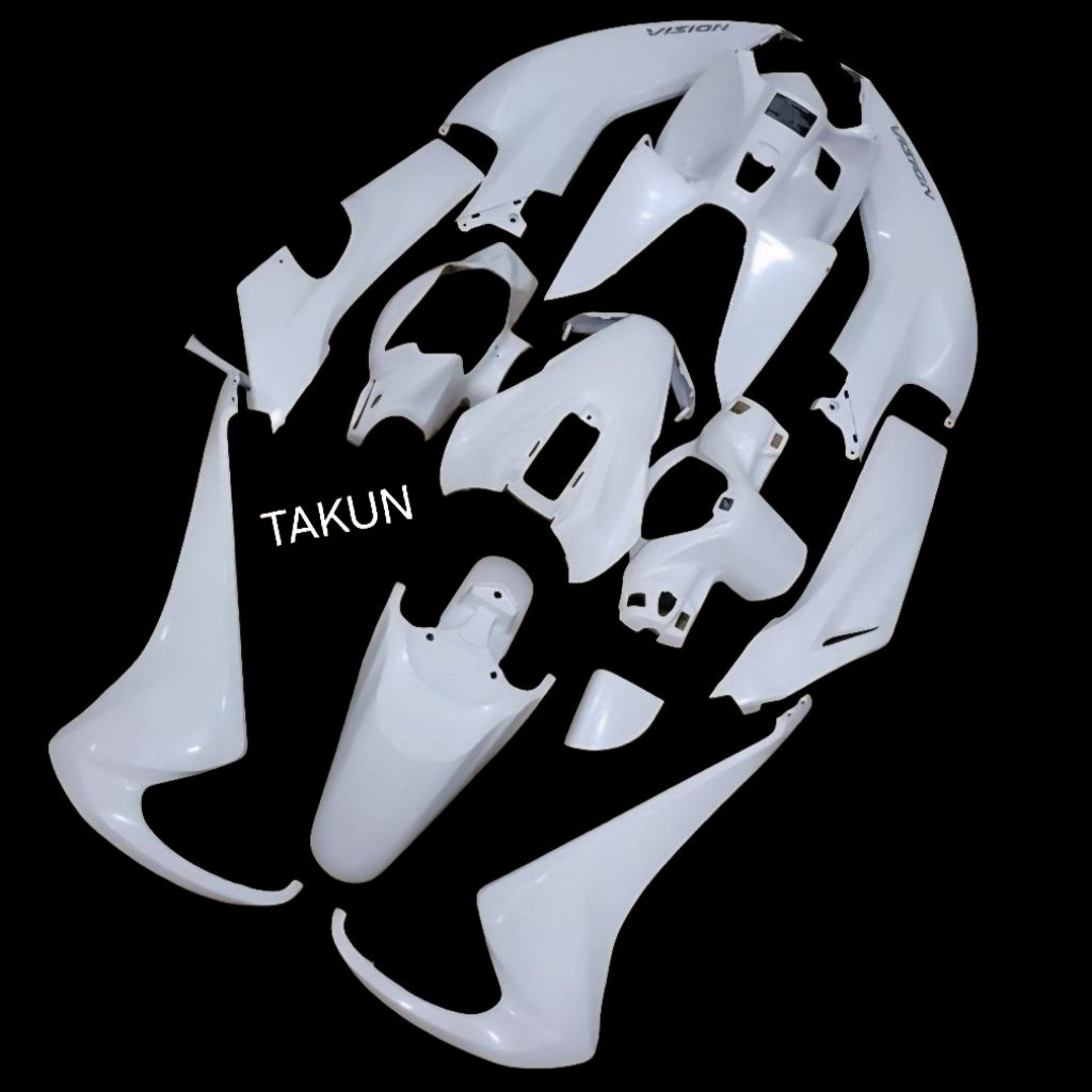 Bộ nhựa dàn áo, vỏ xe VISION trắng 2021-2024 zin chính hãng