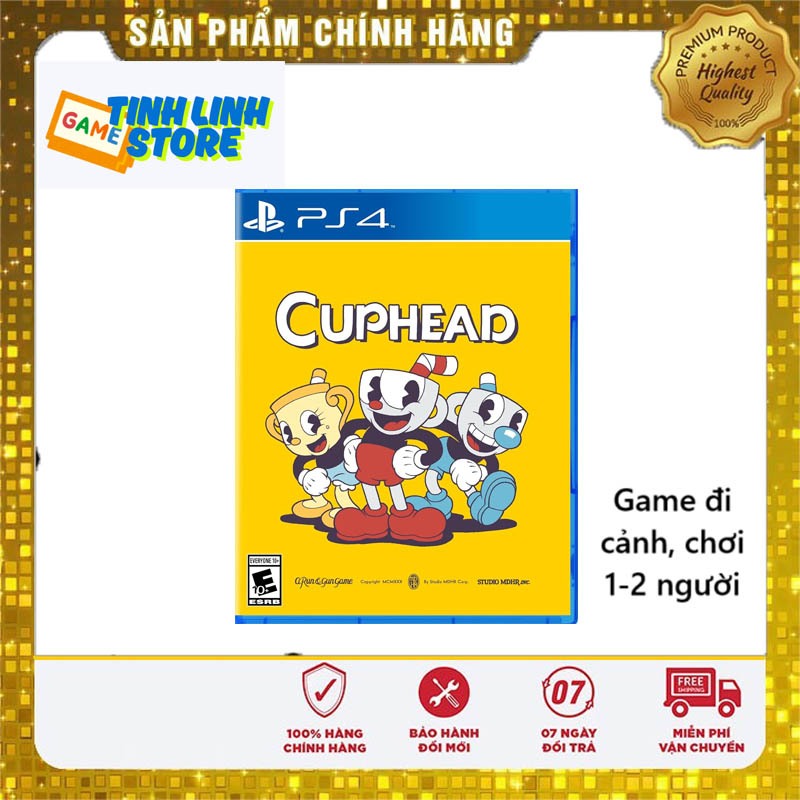 Đĩa Game PS4 Cuphead - Game 2 người đi cảnh
