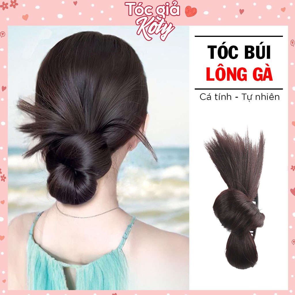 Tóc Giả Búi Kẹp Lông Gà – Búi Tóc Giả Tổ Chim Gọn Gàng Tự Nhiên Cho Nữ T314