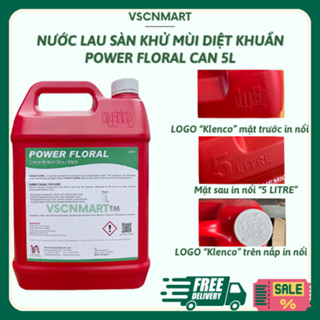 Nước lau sàn Bệnh Viện khử mùi diệt khuẩn POWER FLORAL Can 5l Klenco Singapore