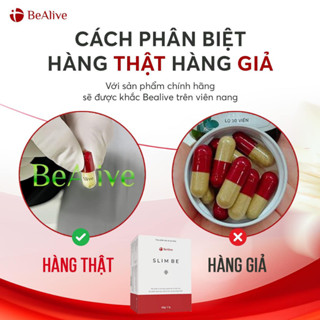  Giảm Cân SLIM BE của BEALIVE Chính Hãng  Hộp 30 Viên  - Mẫu Mới Màu Đỏ Giúp Giảm Cân An Toàn Giảm 2 đến 3 Kg Sau 15 
