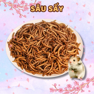  Sâu sấy khô cho Hamster Thức ăn dặm sâu rang bơ dinh dưỡng cho Hamster Nhím Chim Rùa 