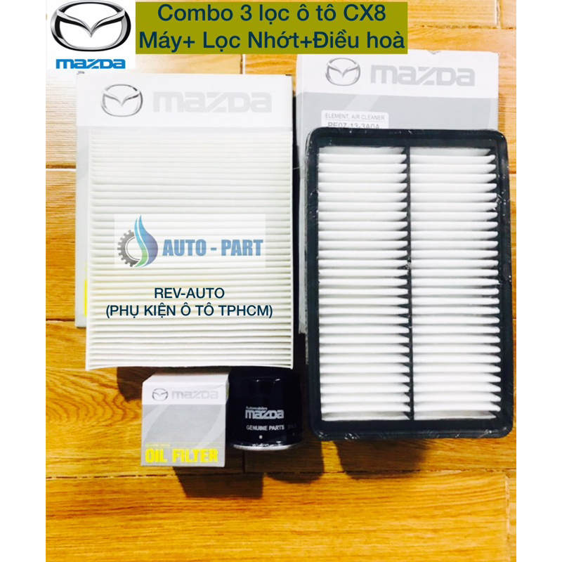 [MAZDA CX8] Combo 3 lọc bảo dưỡng ô tô Mazda CX8(Quà tặng kèm ), Lọc nhớt-lọc máy-lọc lạnh