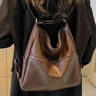 Túi xách nữ đeo vai đeo chéo phong cách Hàn Quốc, Balo da PU mềm dáng hộp chống nước nhiều ngăn đi làm đi học - ST014