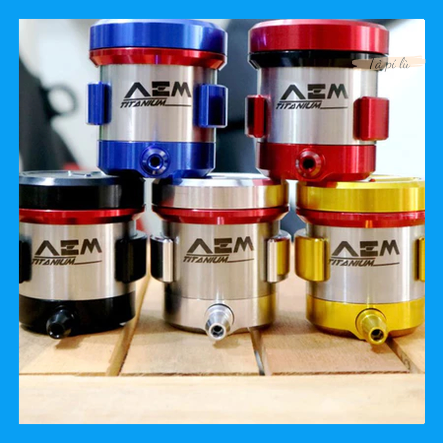 Binh Dầu Thắng AEM Nhôm CNC Kèm Pát Lắp Bình Bình Dầu Trước Sau Xe Máy Xe Điện