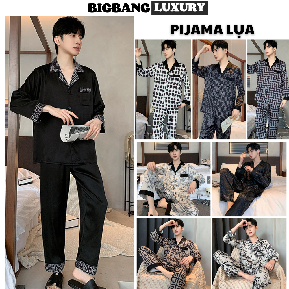Đồ Ngủ Nam Mặc Nhà Màu Trơn Bộ Pijama Nam Bigbang Luxury Chất Siêu Đẹp