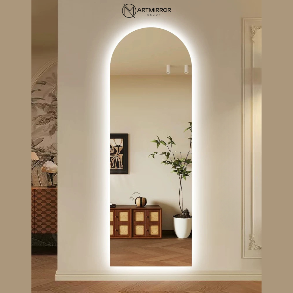 Gợi ý các mẫu gương soi toàn thân có đèn cho không gian sống thêm sáng đẹp