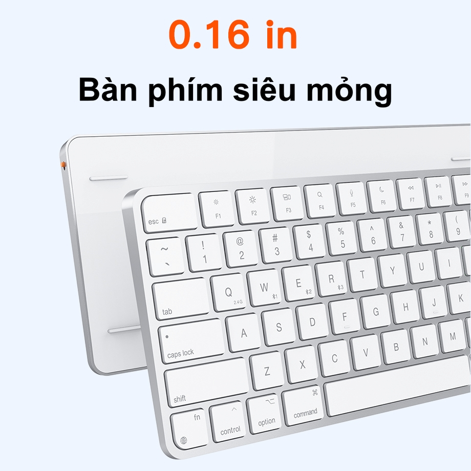 Bàn phím không dây Meetion iKey K210 không ồn 2 mode kết nối Bluetooth 2.4G pin sạc cổng type C | BigBuy360 - bigbuy360.vn
