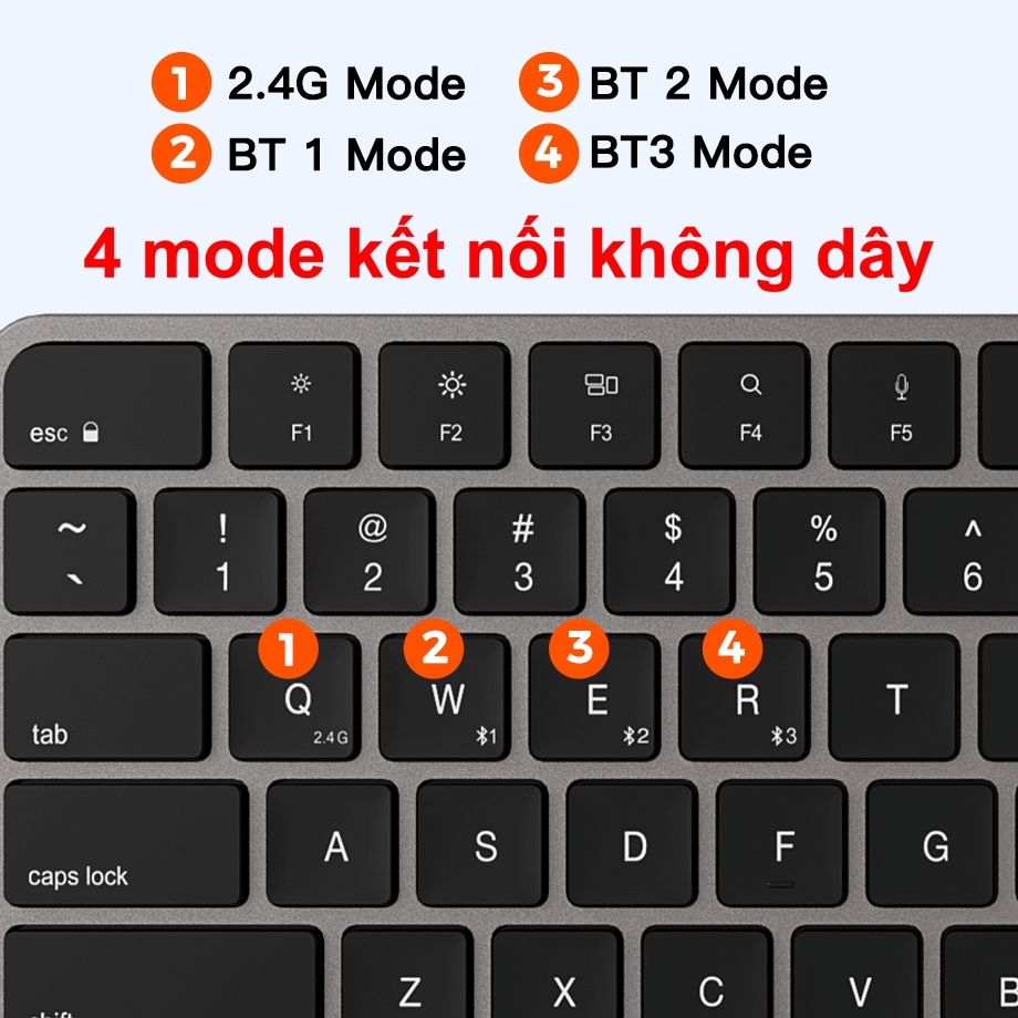 Bàn phím không dây Meetion iKey K210 không ồn 2 mode kết nối Bluetooth 2.4G pin sạc cổng type C | BigBuy360 - bigbuy360.vn