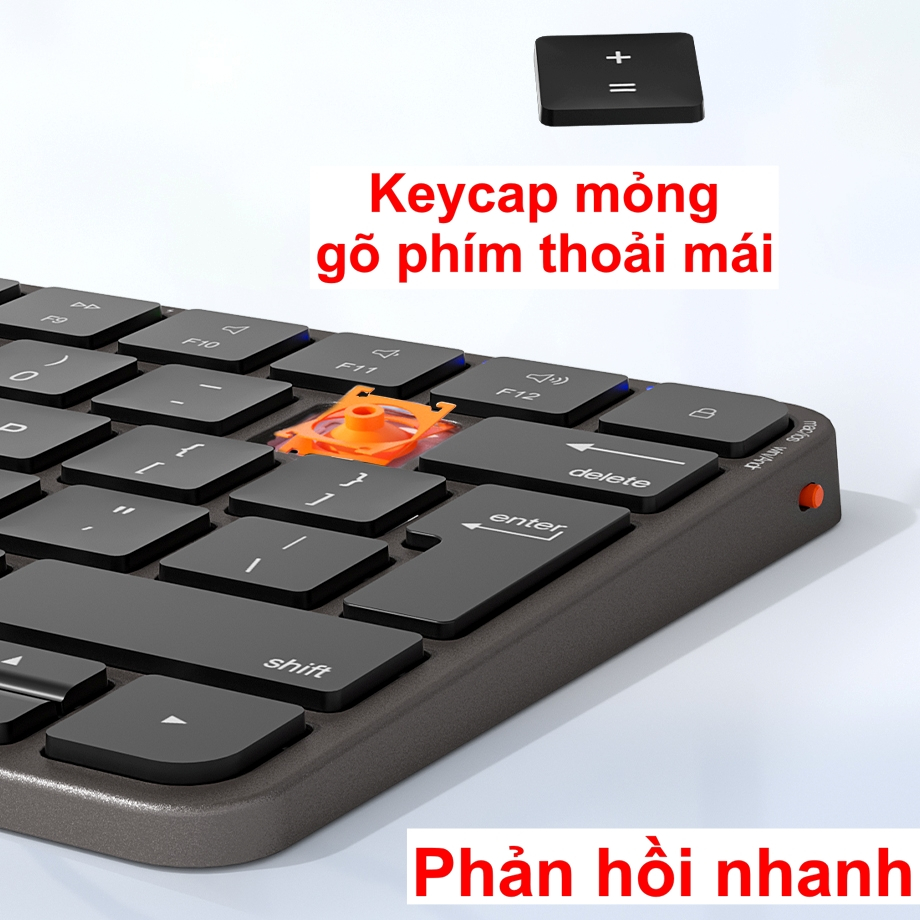 Bàn phím không dây Meetion iKey K210 không ồn 2 mode kết nối Bluetooth 2.4G pin sạc cổng type C | BigBuy360 - bigbuy360.vn