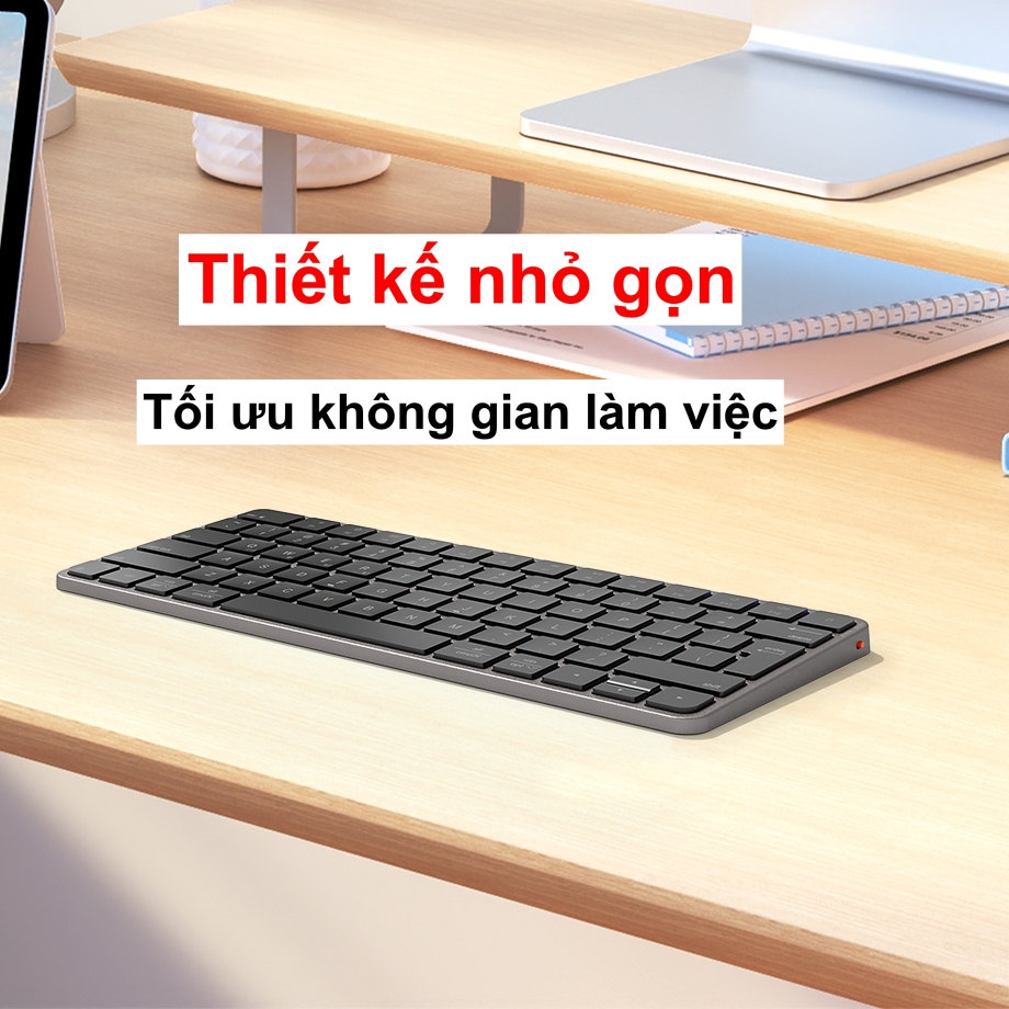 Bàn phím không dây Meetion iKey K210 không ồn 2 mode kết nối Bluetooth 2.4G pin sạc cổng type C | BigBuy360 - bigbuy360.vn